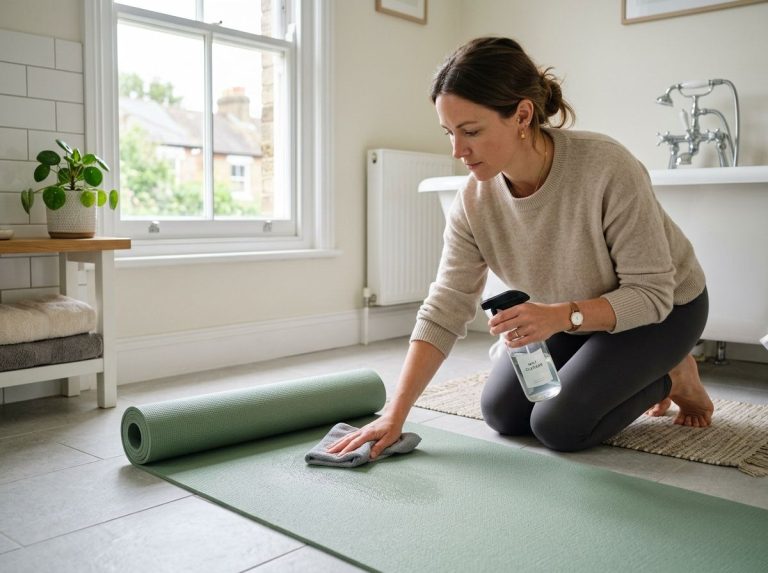 how to clean a yoga mat